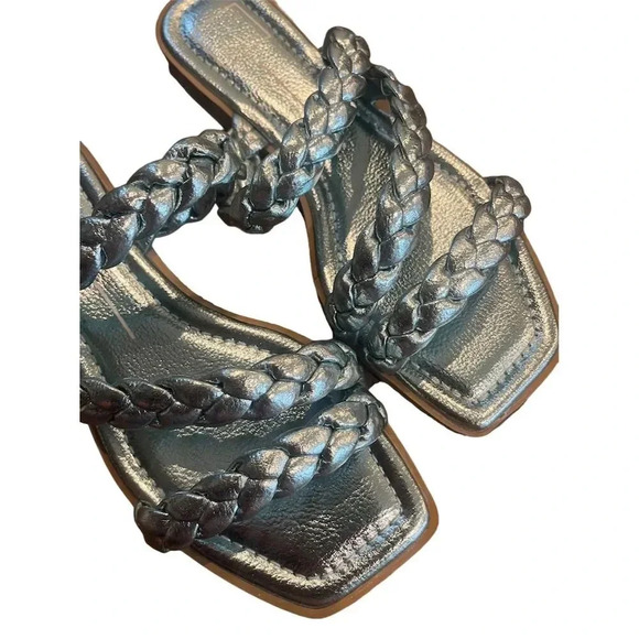 Dolce Vita Iman Women's Slide Sandals Blue Braided Strap Summer Casual 7.5 - Picture 3 of 5